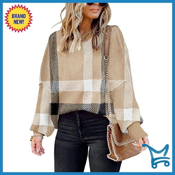 Oversized Cable Knit Pullover Sweater Batwing Sleeves Loose Fit - Picture 2 of 7